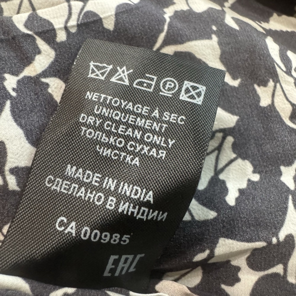Isabel Marant Arone Pleated Mini Dress Size 36 Black Ecru Print New‎ - Picture 14 of 16